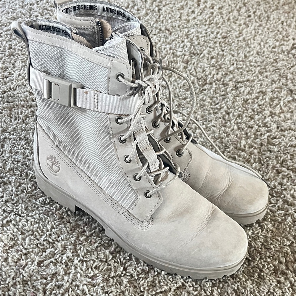 Timberland Jayne Rebotl Women's Light Gray Combat Boots